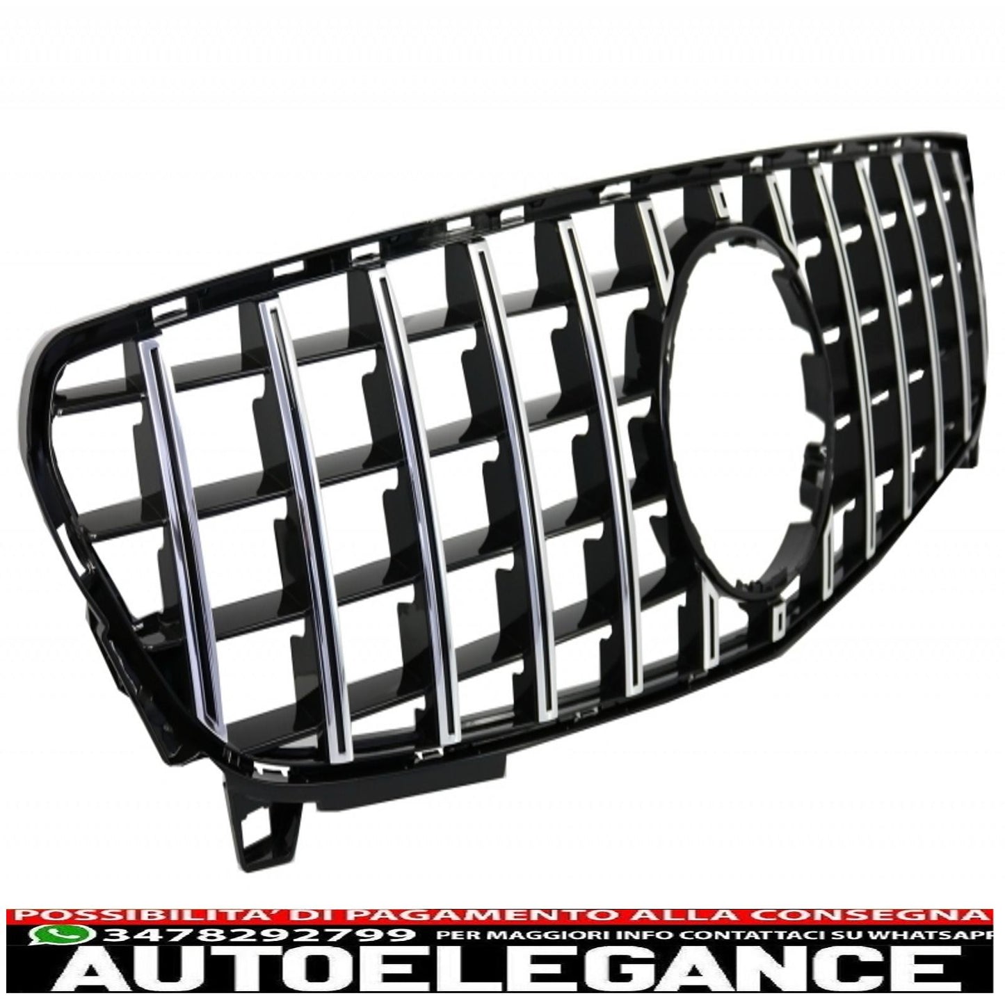 Splitter paraurti anteriore alette aerodinamiche con griglia centrale adatto per mercedes classe a w176 facelift amg line (09.2015-2018) piano black