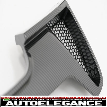 spoiler anteriore con diffusore adatto per bmw serie 4 f32 coupe f33 cabrio f36 grand coupe (2013-03.2019) rivestimento in pellicola di carbonio con design m-performance