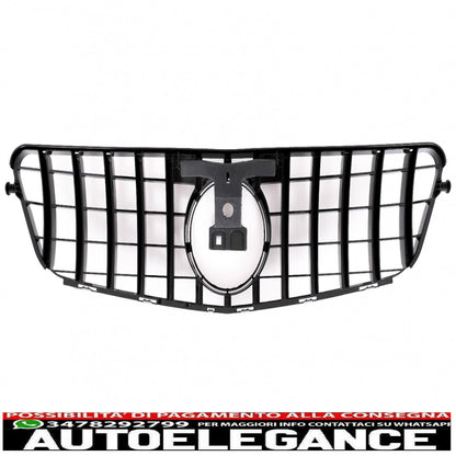 body kit with piano black front grille suitable for mercedes c-class w204 (2007-2014) restyling c63 gt-r design panamericana 