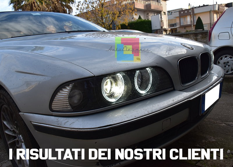 Fari adatti per BMW Serie 5 E39 (09.1995-06.2003) Angel Eyes Black Design
