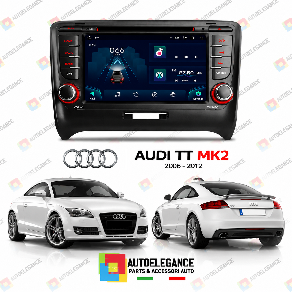 RADIO GPS ANDROID 10 ADATTO PER AUDI TT 06-12