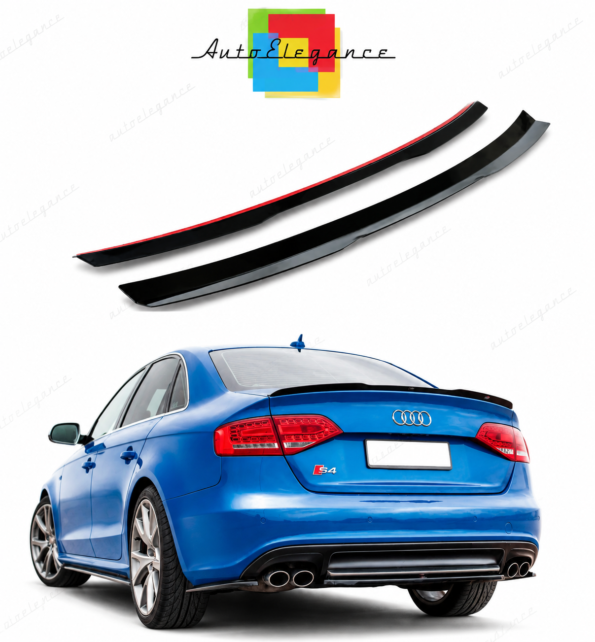 💕 Spoiler adatto per    Audi A4 / A4 S-Line B8 / B8 FL Berlina  nero lucido 💕