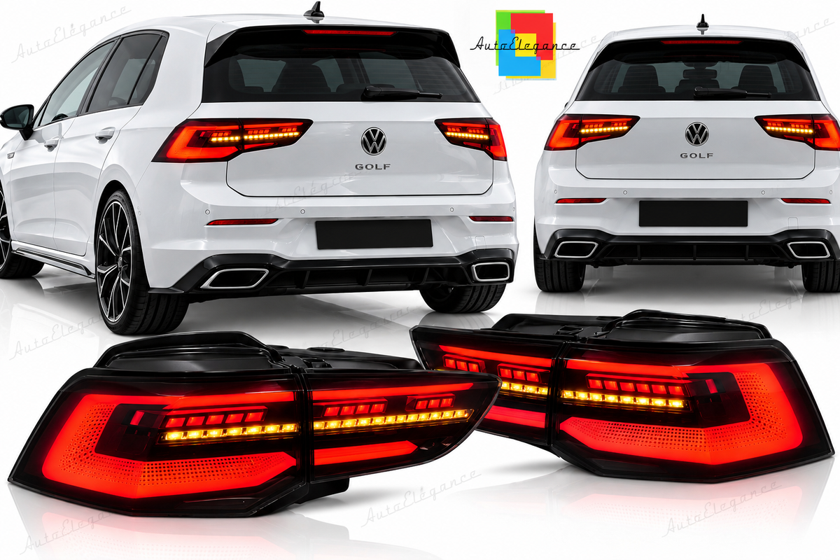 FARI POSTERIORI LED ROSSI ADATTI PER VW GOLF VIII 19-24