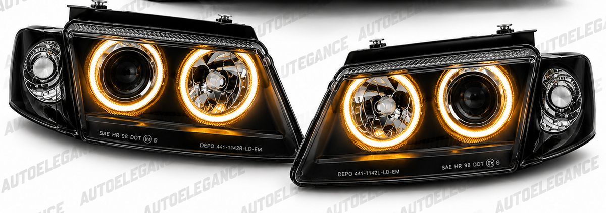 ART.10753  FARI ANTERIORI ADATTO PER VW PASSAT B5 3B 11.96-08.00 NERO