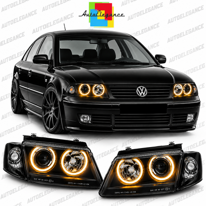 ART.10753  FARI ANTERIORI ADATTO PER VW PASSAT B5 3B 11.96-08.00 NERO