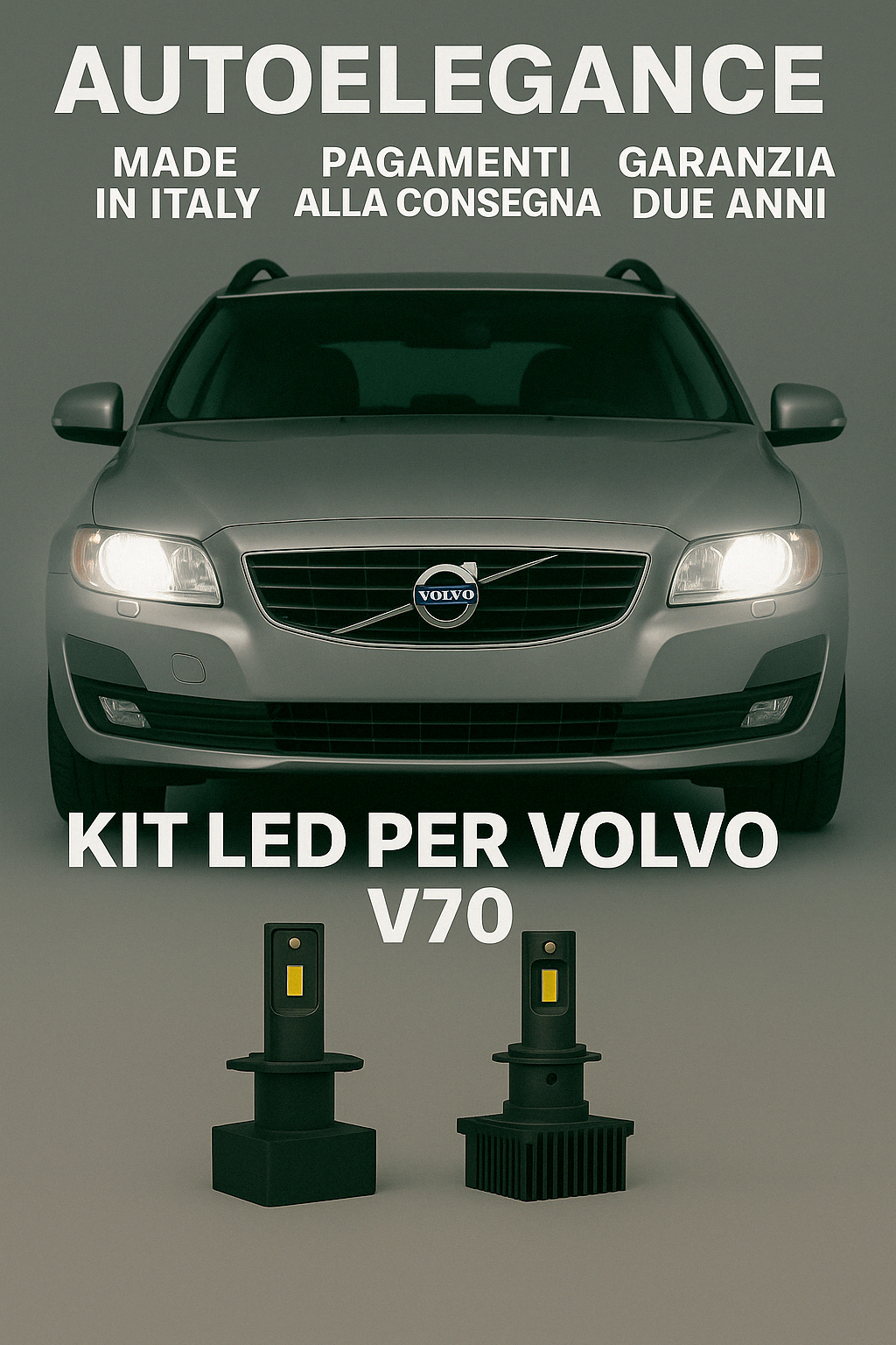❤️KIT LED D1S 6000K BIANCO GHIACCIO ANABBAGLIANTI PER VOLVO V70 III❤️