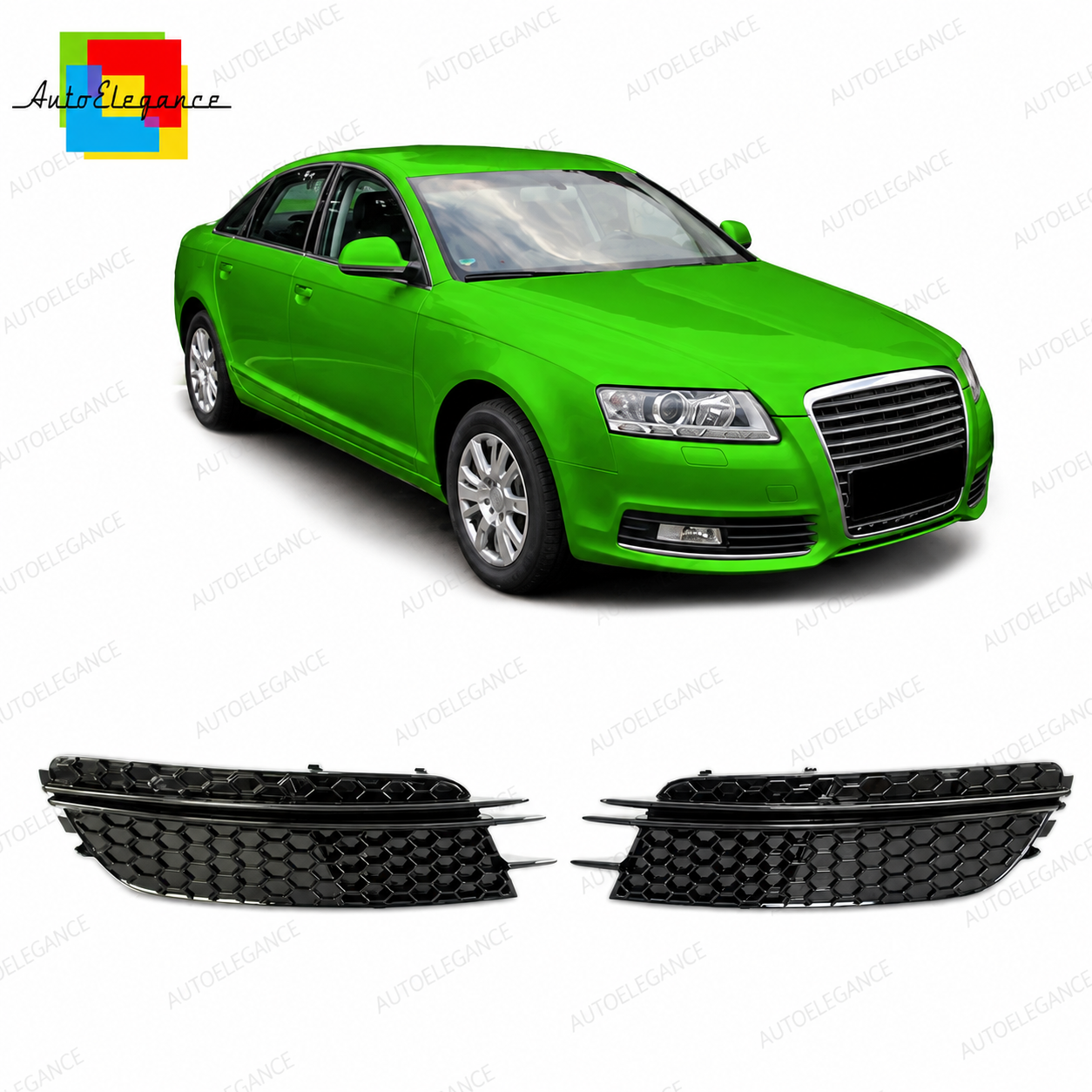 👉Coprifari fendinebbia nero lucido adatti per Audi A6 C7 4G 2011-2014👈