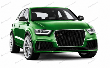 🔥ART.1946 GRIGLIA PER AUDI Q3 8U 2011-2015 LOOK RSQ3 NERA PROFILO CROMATO🔥