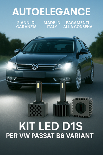 ⭐KIT XENON D1S 6000K ANABBAGLIANTI PER VW PASSAT B6 – LUCE BIANCA POTENTE⭐