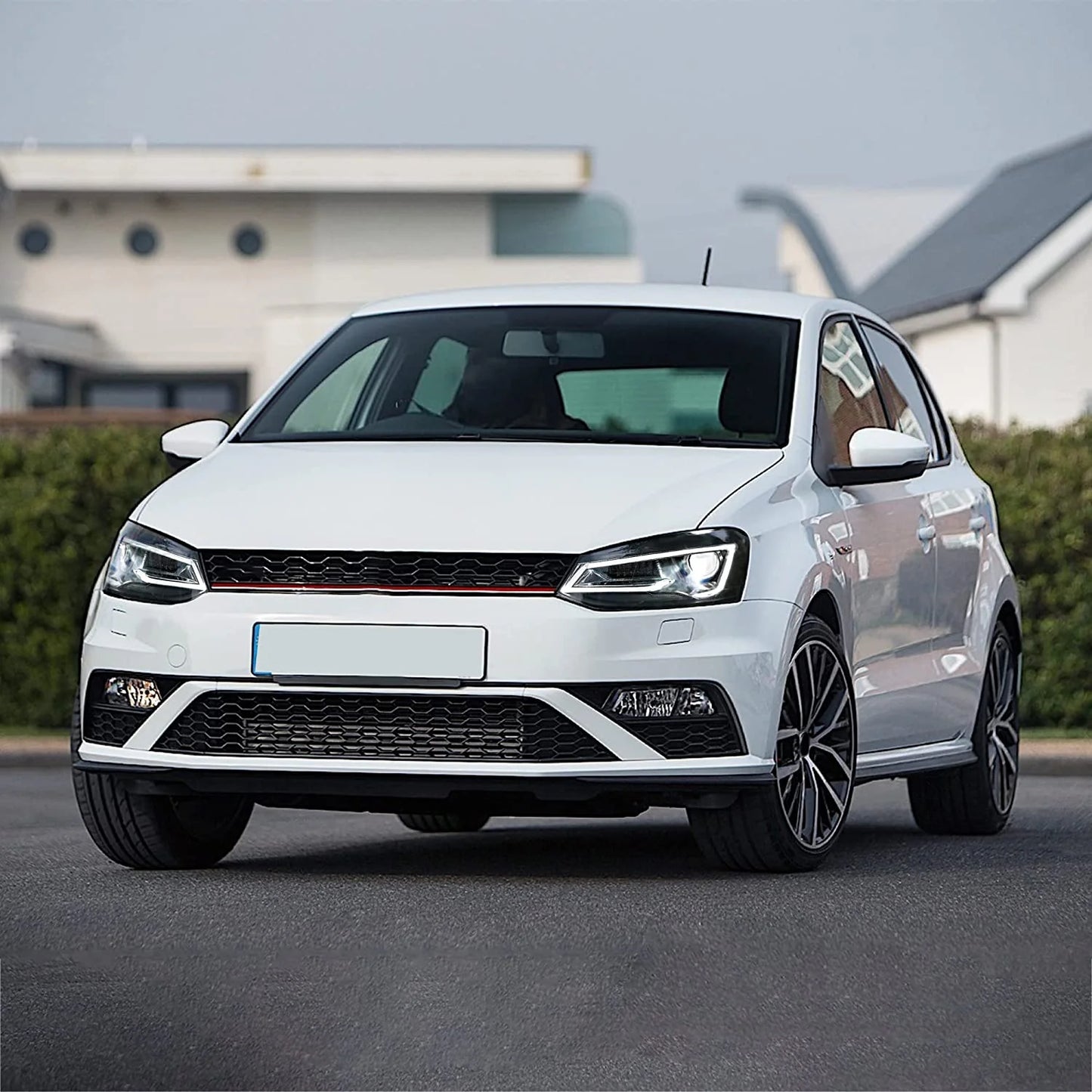 LED Headlights DRL + D2H Xenon Bulbs Compatible with Volkswagen Polo MK5 6R 6C 2009–2017 【Not for 1.2 TSI/R】 