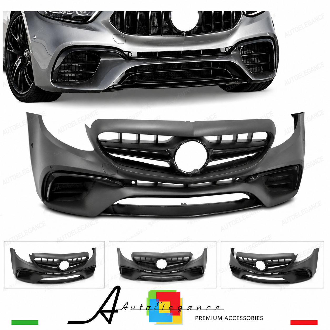PARAURTI ANTERIORE MERCEDES W213 16-19 PDC LOOK AMG E63