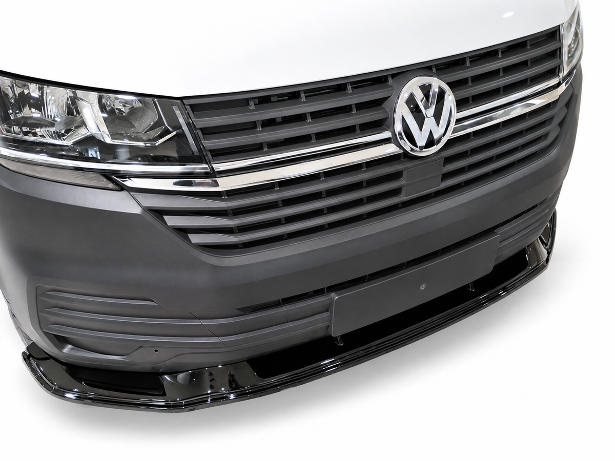 👉Splitter Anteriore Nero Lucido Adatto per VW Transporter T6.1 19+👈