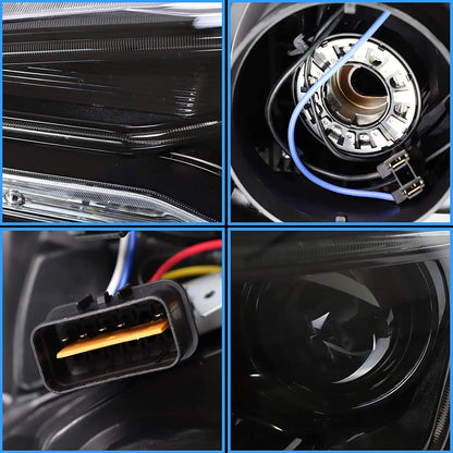 Dual Beam Headlights + D2S LED Bulbs for Mitsubishi EVO X &amp; Lancer 2008-2020 【Bulbs Included】 