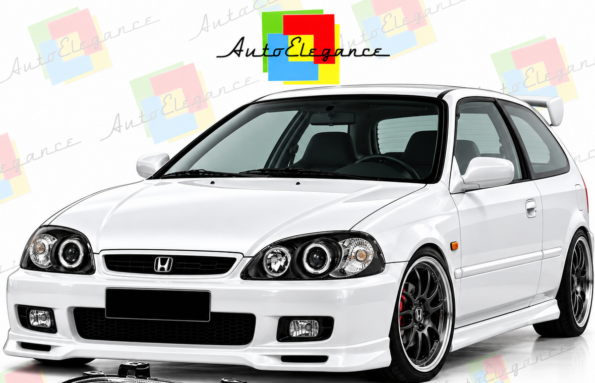 ART.11113 FARI ANTERIORI ADATTO  PER HONDA CIVIC 99-01 LED NERO
