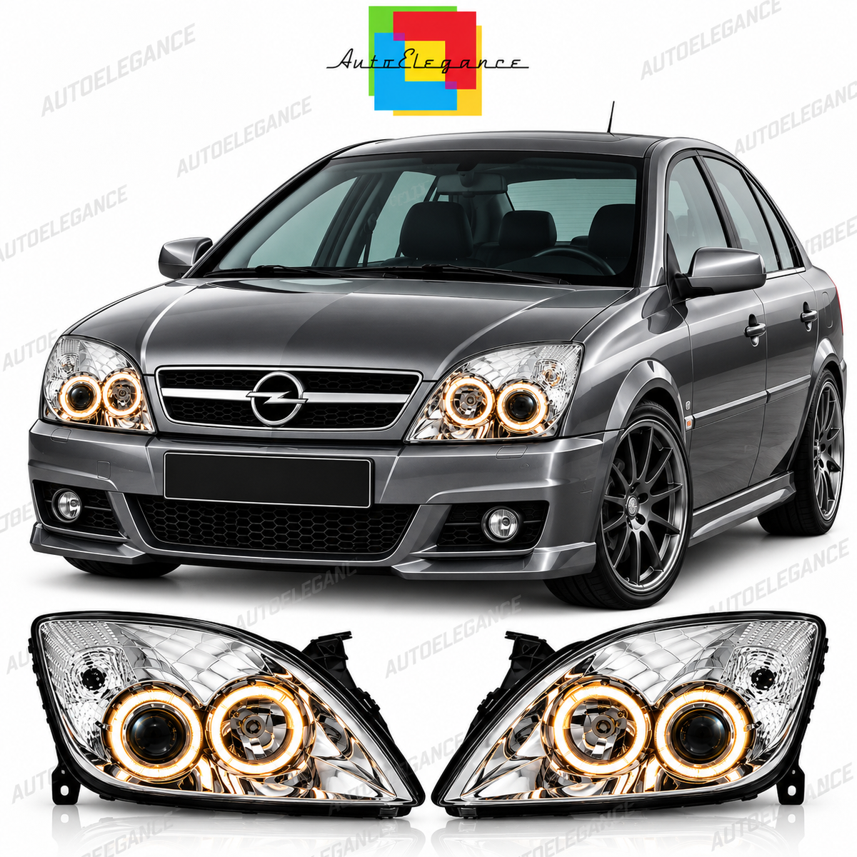 ART.10992 FARI ANTERIORI ADATTO PER OPEL VECTRA C 05-08 LED