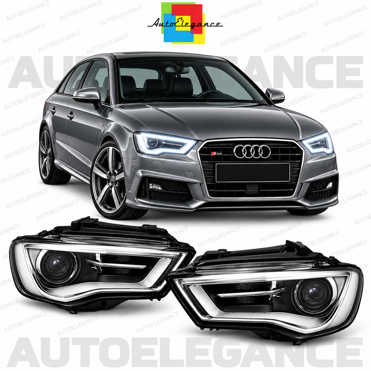 💕ART.4927 FARI ANTERIORI ADATTO PER  AUDI A3 8V 2012-2016💕