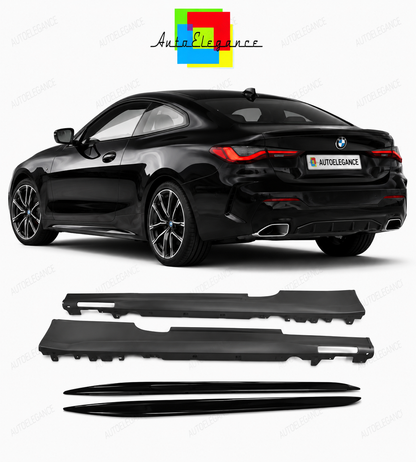 💕MINIGONNE LATERALI BMW G22 G23 20-24 LOOK M PERFORMANCE LUCE D'AMBIENTE💕