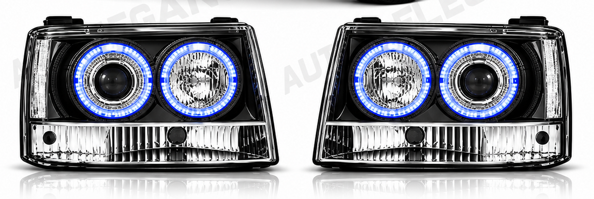 ART.11162 FARI ANTERIORI ADATTO PER JEEP GRAND CHEROKEE 93-98 NERO