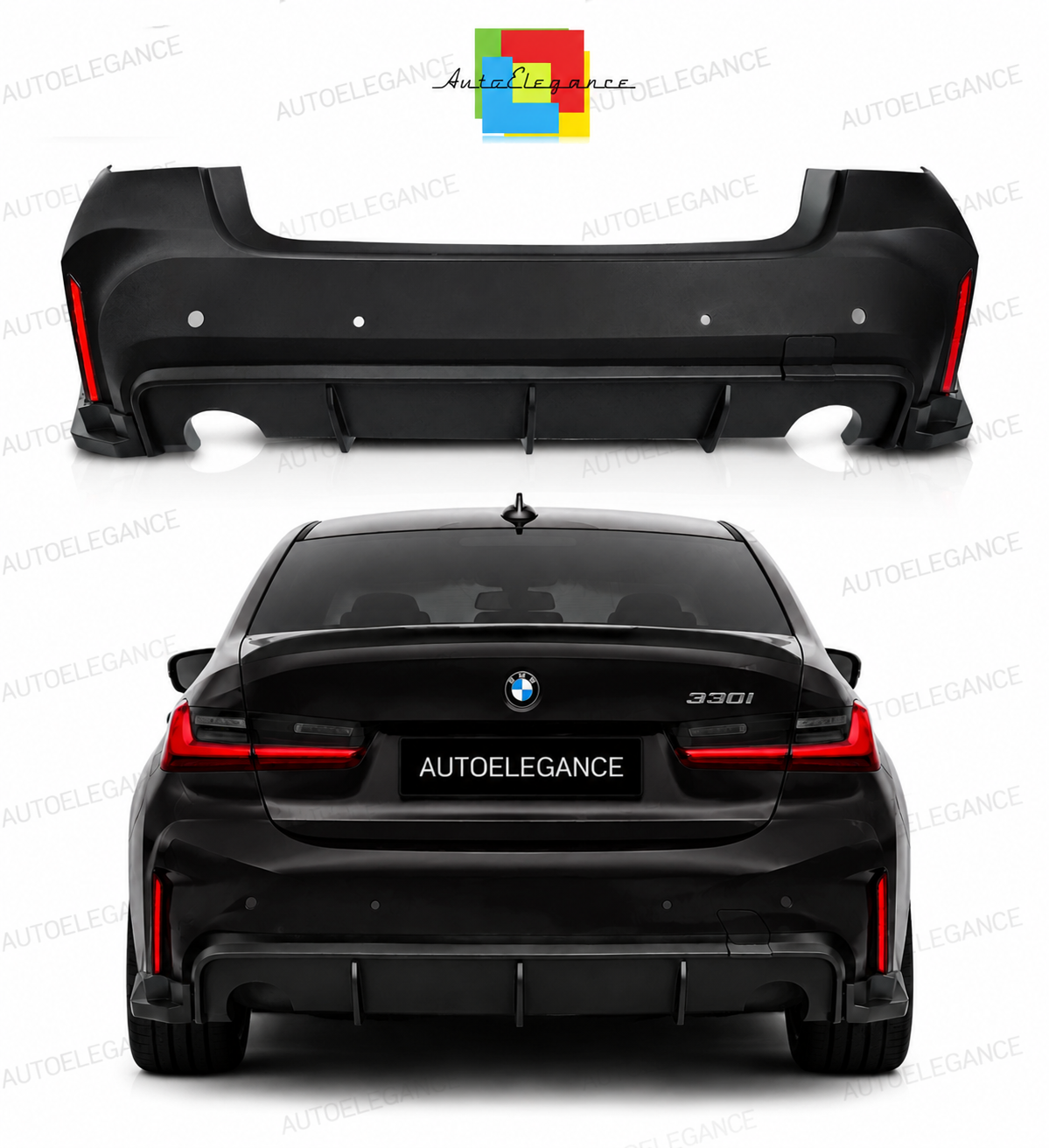 💫ART.10332 PARAURTI POSTERIORE SPORT STYLE PDC - BMW G20 LCI 22-26💫