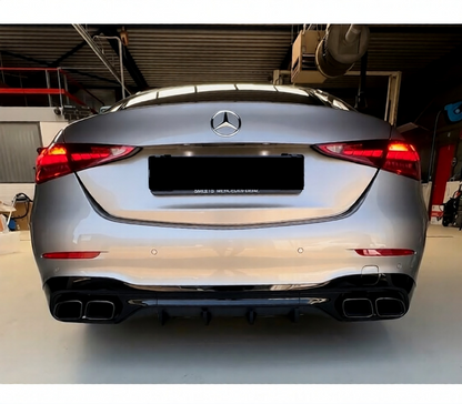 💫ART.6773 Diffusore + Terminali di Scarico Look C63 AMG per Classe C 2021+💫