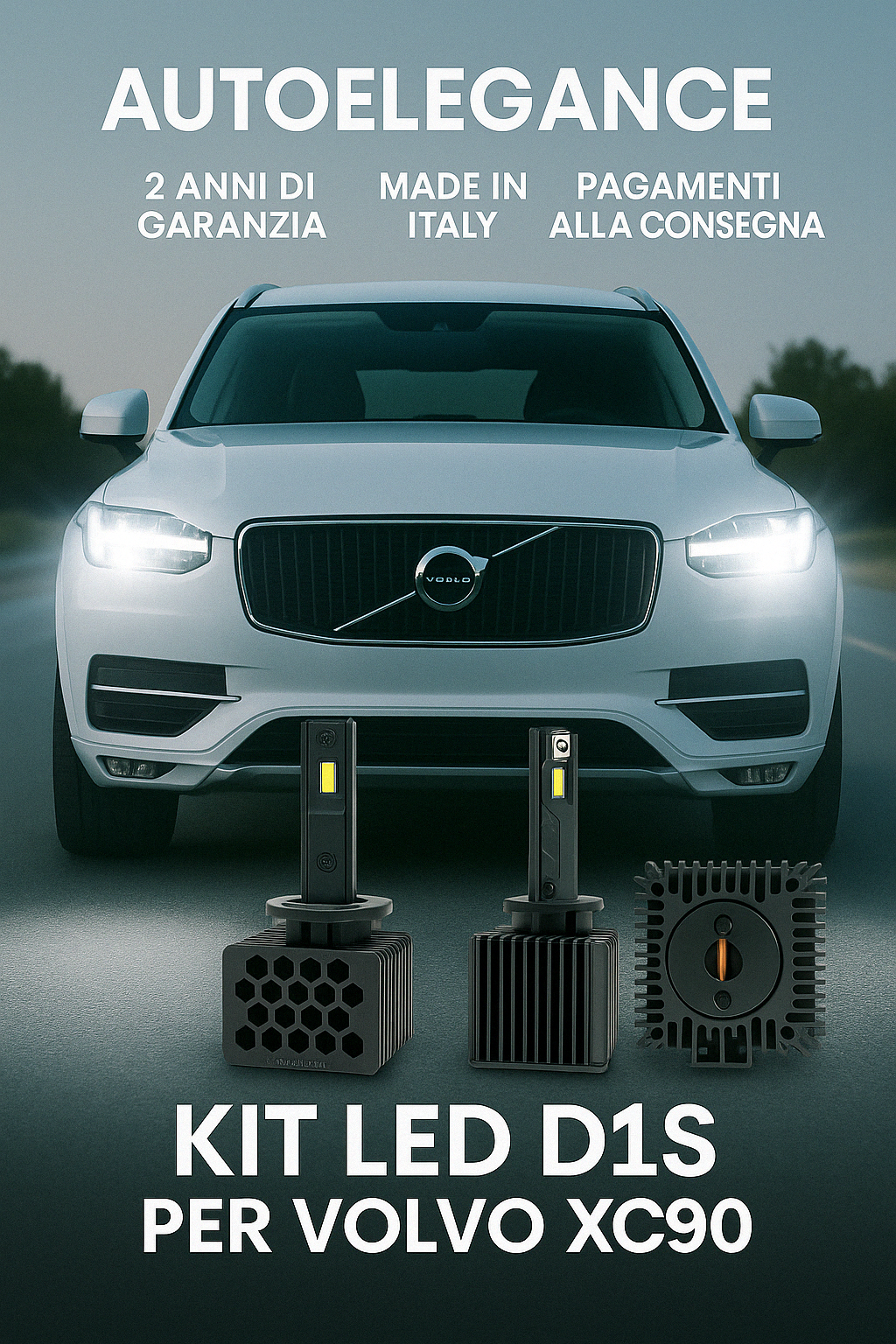 ⭐KIT XENON D1S 6000K ANABBAGLIANTI PER VOLVO XC90 – LUCE BIANCA POTENTE⭐