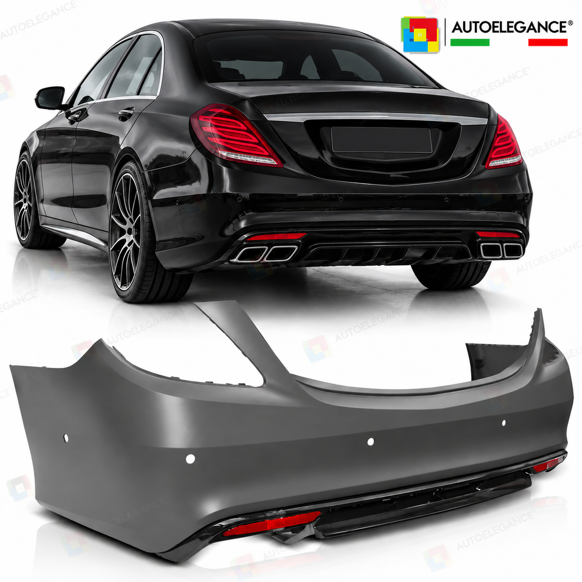 Paraurti posteriore Sport con PDC ADATTO PER Mercedes Classe S W222 (2013-2017)