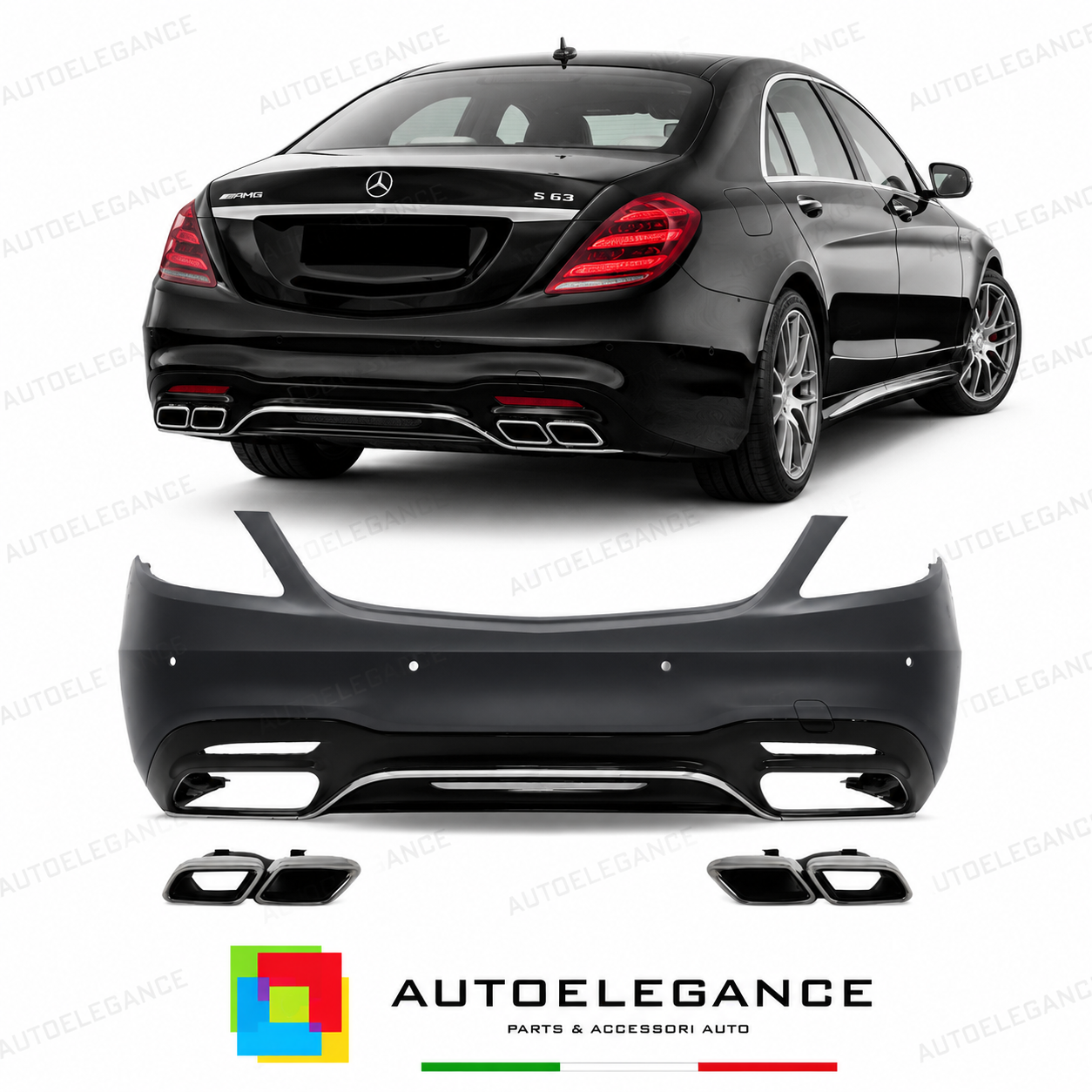 PARAURTI POSTERIORE MERCEDES W222 14-20 LOOK S63
