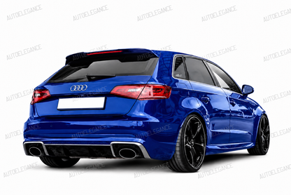 💫Diffusore Sotto Paraurti RS3 Nero Lucido per Audi A3 8V 2012-2016💫