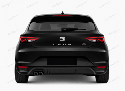 🔥ART.0858 PARAURTI POSTERIORE PER SEAT LEON 5F 5 PORTE LOOK FR CON USCITA 1+1🔥
