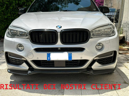 SPLITTER suitable for BMW F16 2014+ X6 Series Front Lip AM Sport Gloss Black