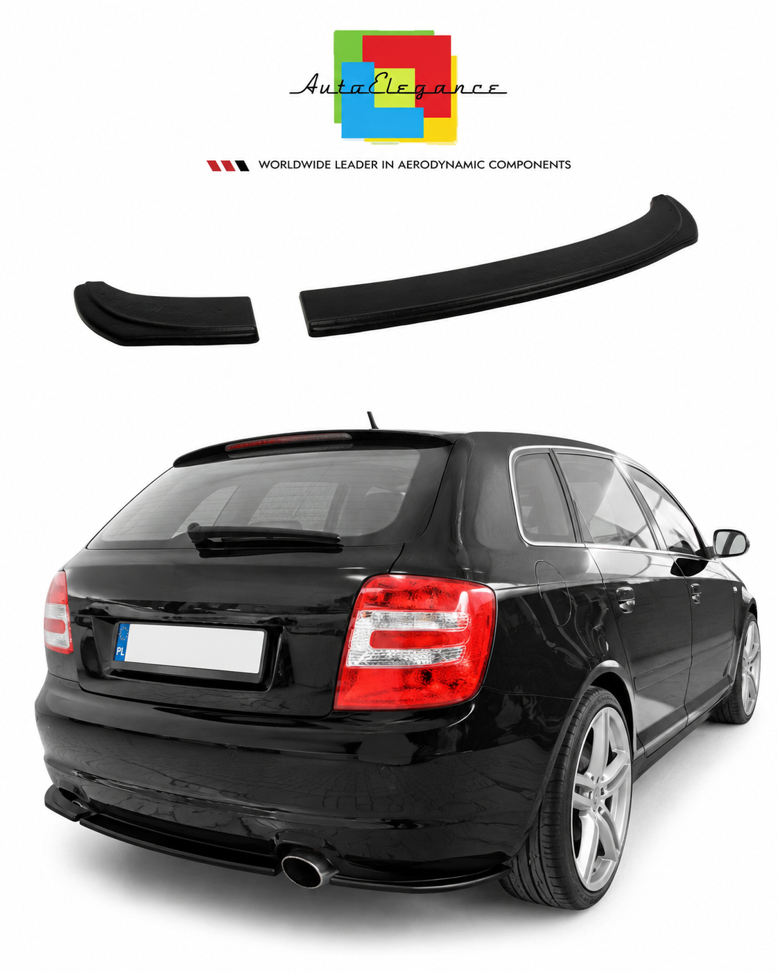 💕 Splitters Traseros para Skoda Fabia Mk1 RS nero  lucido 💕