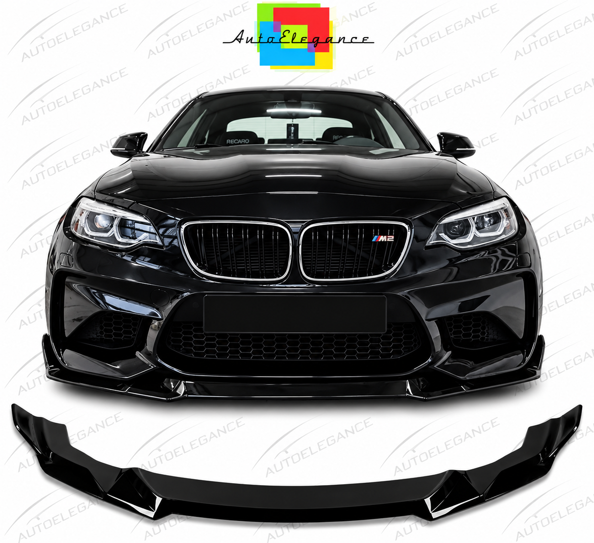 ART.10876 SPLITTER ADATO PER BMW M2 F87 (16-21) NERO LUCIDO