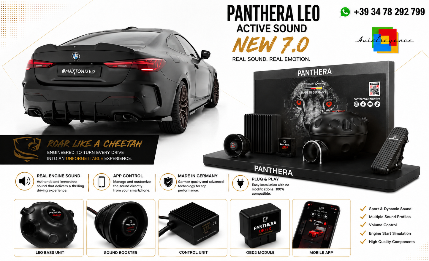 💫ART. 2672 PANTHERA Soundsystem Booster 7.0 - BMW M440i G23 Cabrio 2020-💫