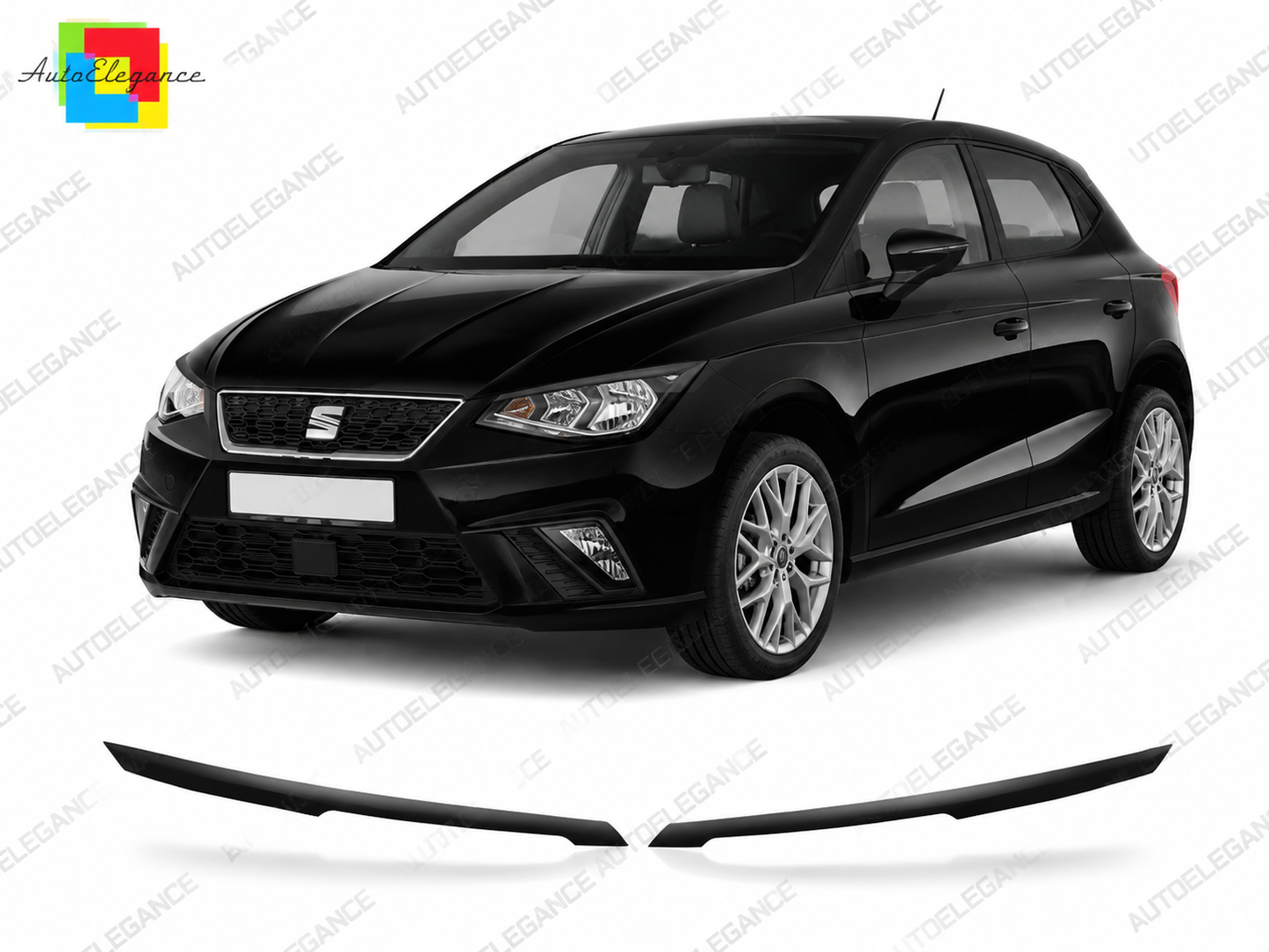 👉Sopracciglia Fari per Seat Ibiza MK5 2017+ Spoiler Palpebre ABS Nero👈