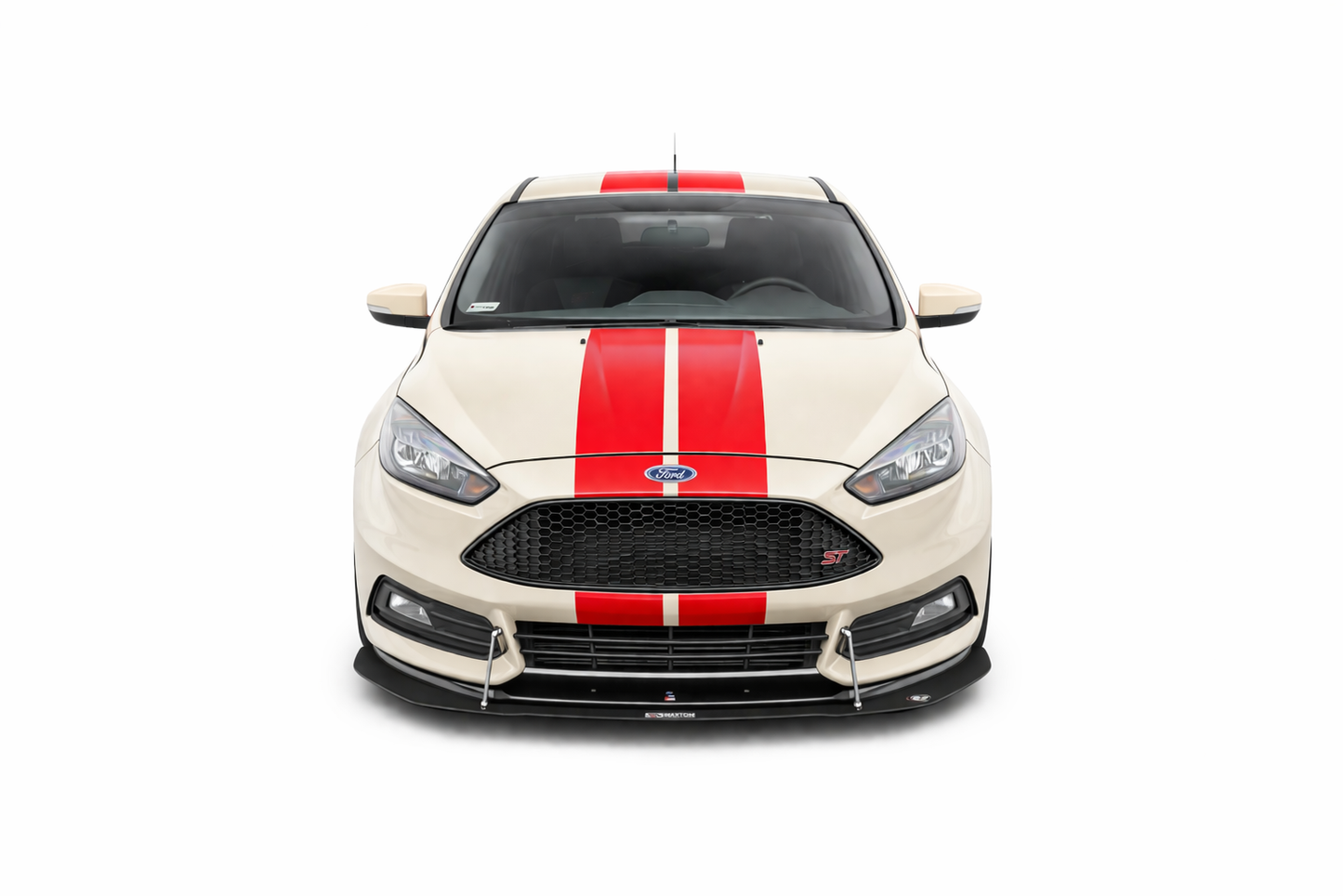 💫ART.9290 Splitter Anteriore Ibrido V.1 Opaco per Ford Focus ST Mk3 FL💫