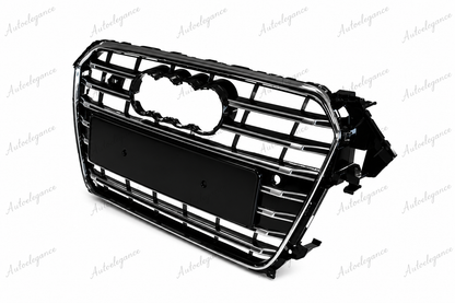 🔥ART.0588 GRIGLIA ADATTO PER AUDI A4 B8 2011-2015 LOOK S4 BORDO CROMATO🔥