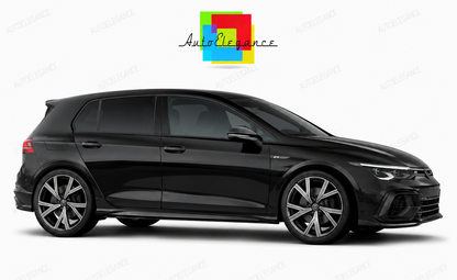 💕SOTTO MINIGONNE LATERALI VOLKSWAGEN VW GOLF 8 LOOK R LINE NERO LUCIDO💕