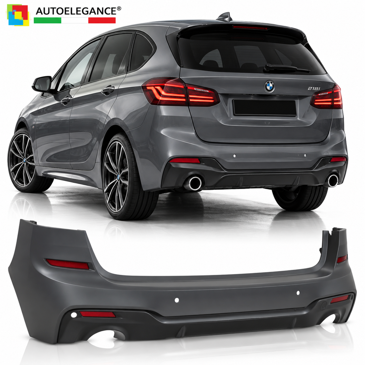 PARAURTI POSTERIORE STILE SPORT ADATTO PER BMW F45 LCI 18-21 LOOK M