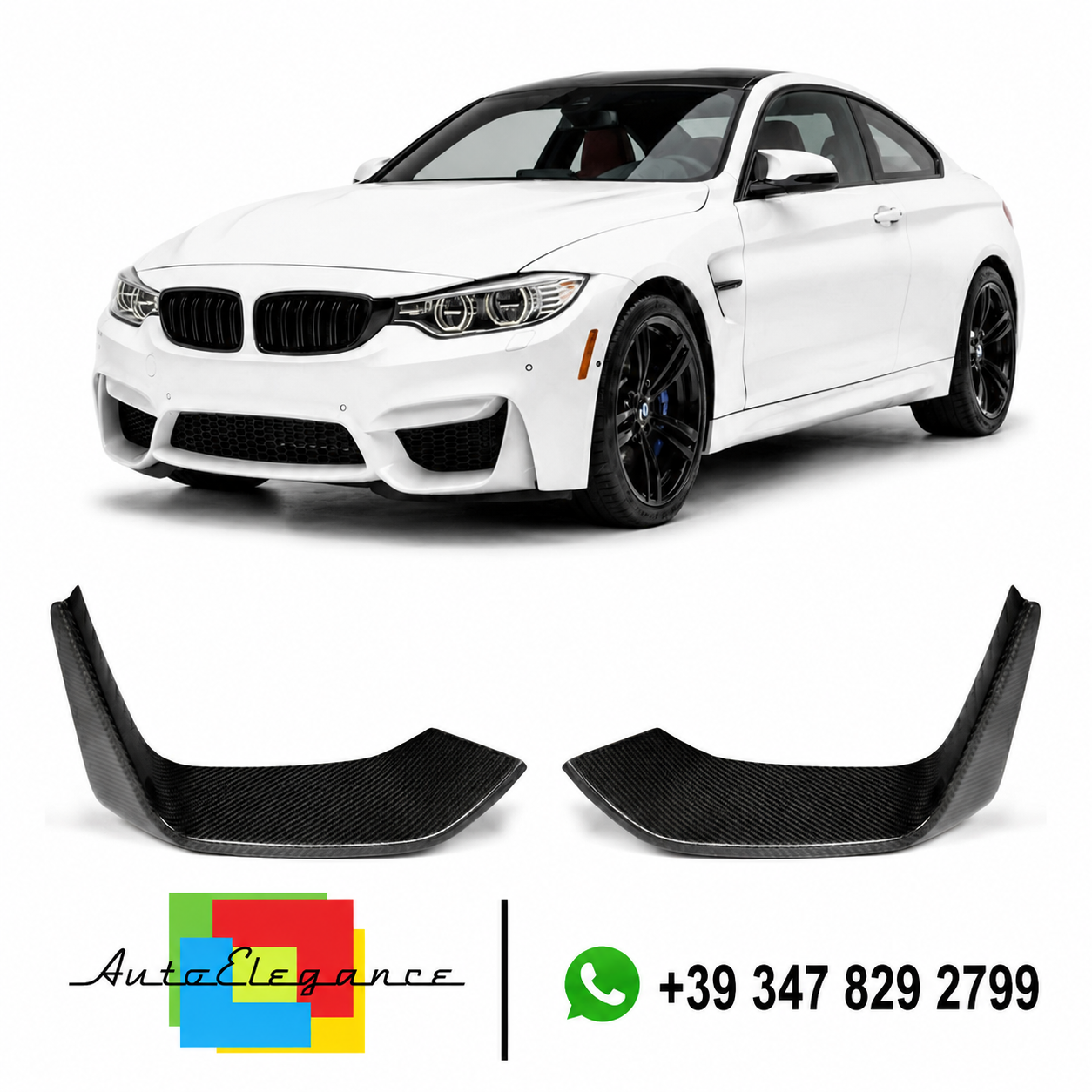 👉SPOILER ANTERIORE IN FIBRA DI CARBONIO per BMW M3 (F80) M4 (F82 F83) 13-21👈