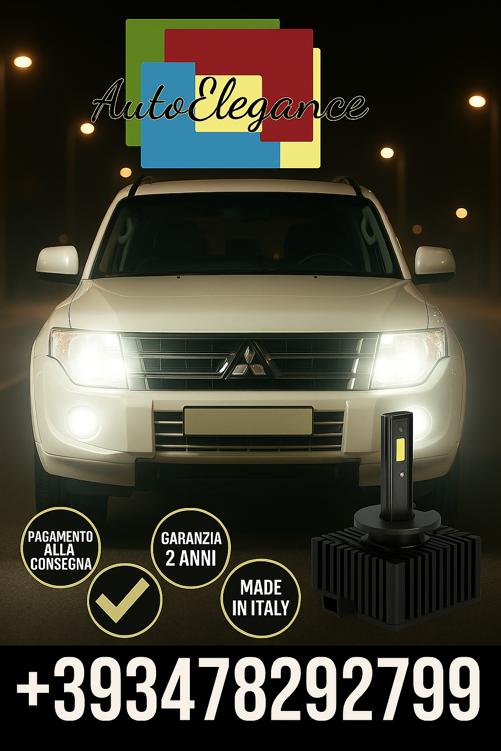COPPIA LAMPADE D2S LED DA XENON A LED PER   Mitsubishi Pajero IV