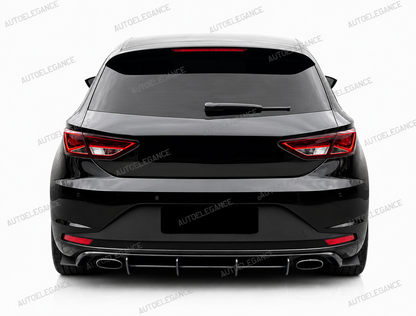 💫ART.10167 Diffusore Posteriore per Seat Leon Mk3 2012-2016 Nero Opaco ABS💫