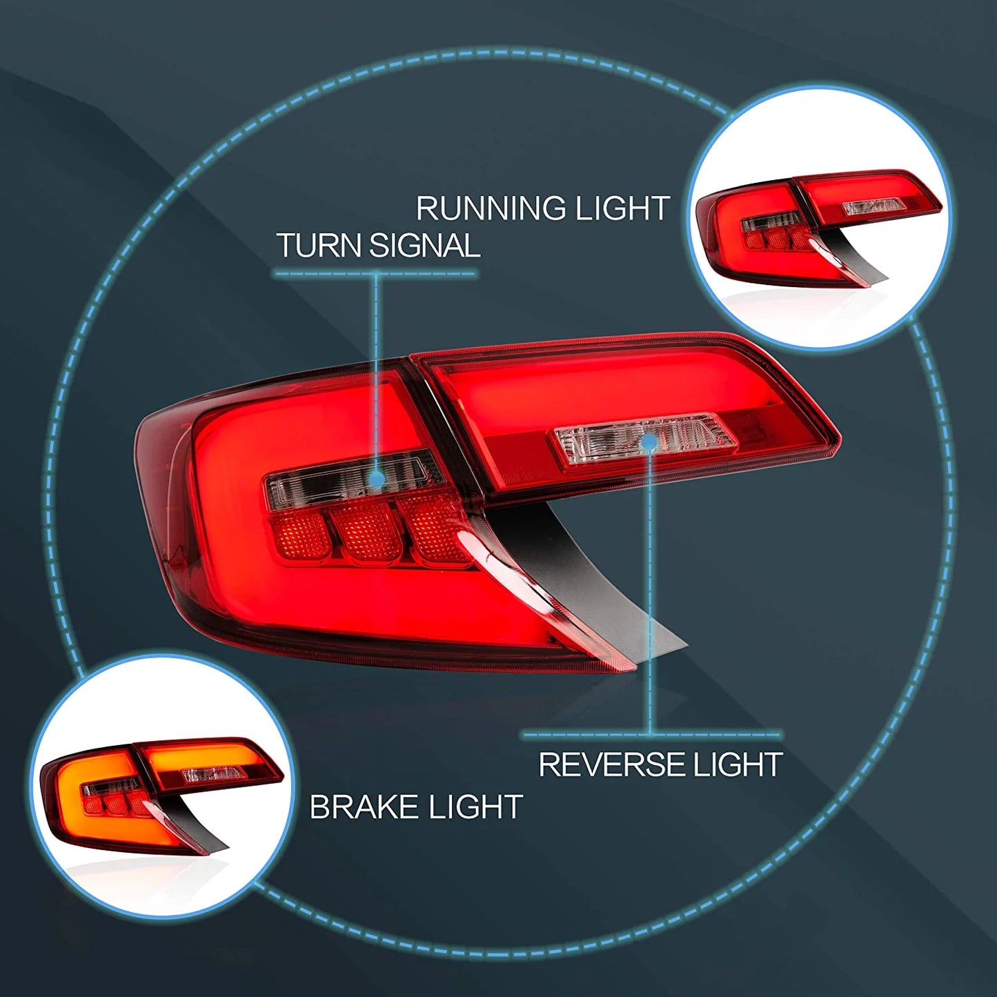 Fanali posteriori Full LED per Toyota Camry 2012 2013 2014