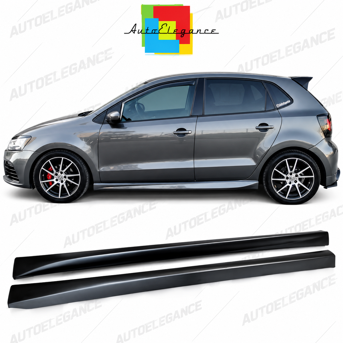 ART.0499 MINIGONNE ADATTO PER VW POLO 6R 09-17 GREZZE (178CM)