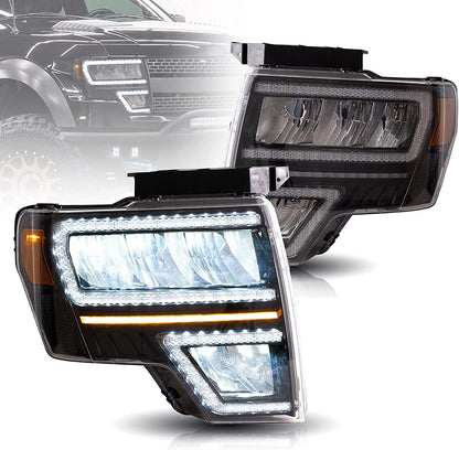 Full LED Headlights for Ford F150 2009-2014 (Fit for Factory Xenon and Halogen Models) 