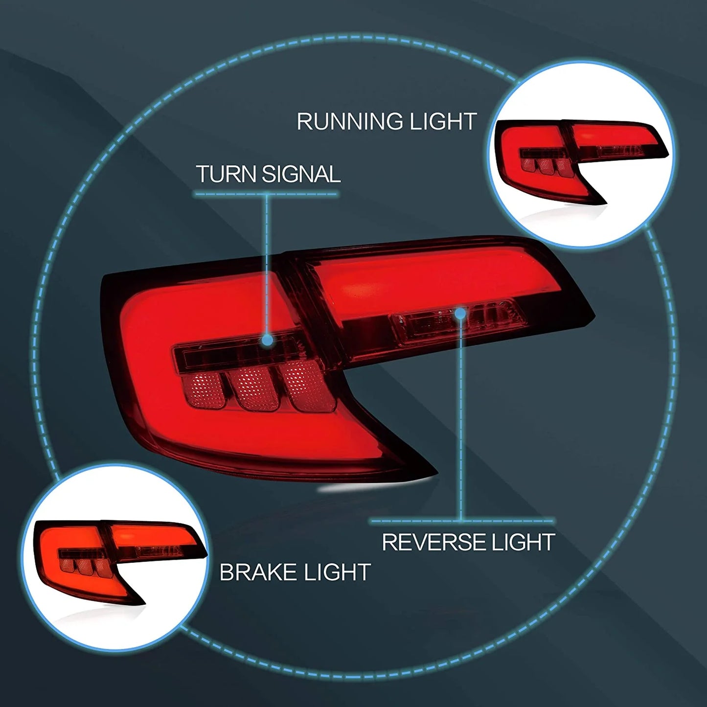 Fanali posteriori Full LED per Toyota Camry 2012 2013 2014
