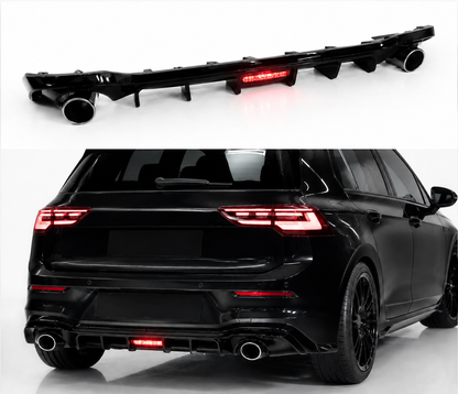 💫ART.10380 Diffusore golf 8 standard look gti nero lucido + terminali + led💫