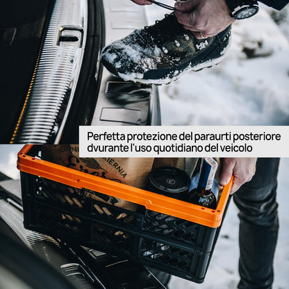 Rear Bumper Protector | Compatible with Mercedes Vito V-Class W447 from 2014- | Polished Stainless Steel, Polished Graphite | Bumper Protector Protects the bumper paintwork