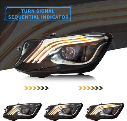 Faro LED per Mercedes-Benz Classe S W222 6a generazione 2014-2017 con DRL blu