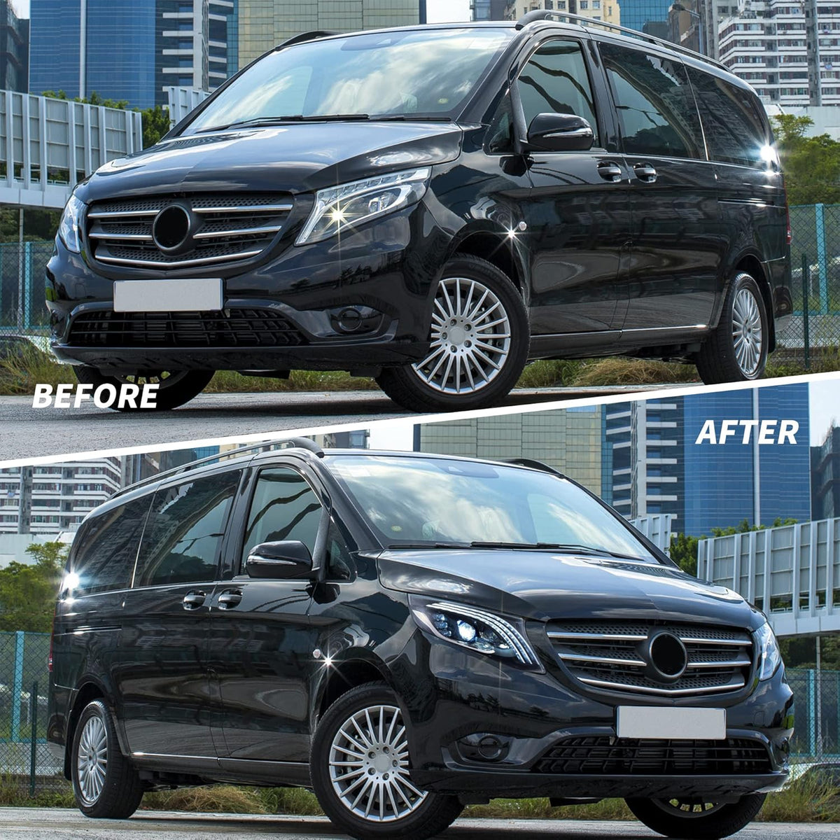 💕ART.5832 FARI ANTERIORI ADATTO PER MERCEDES CLASSE V / VITO W447 2014-2023💕
