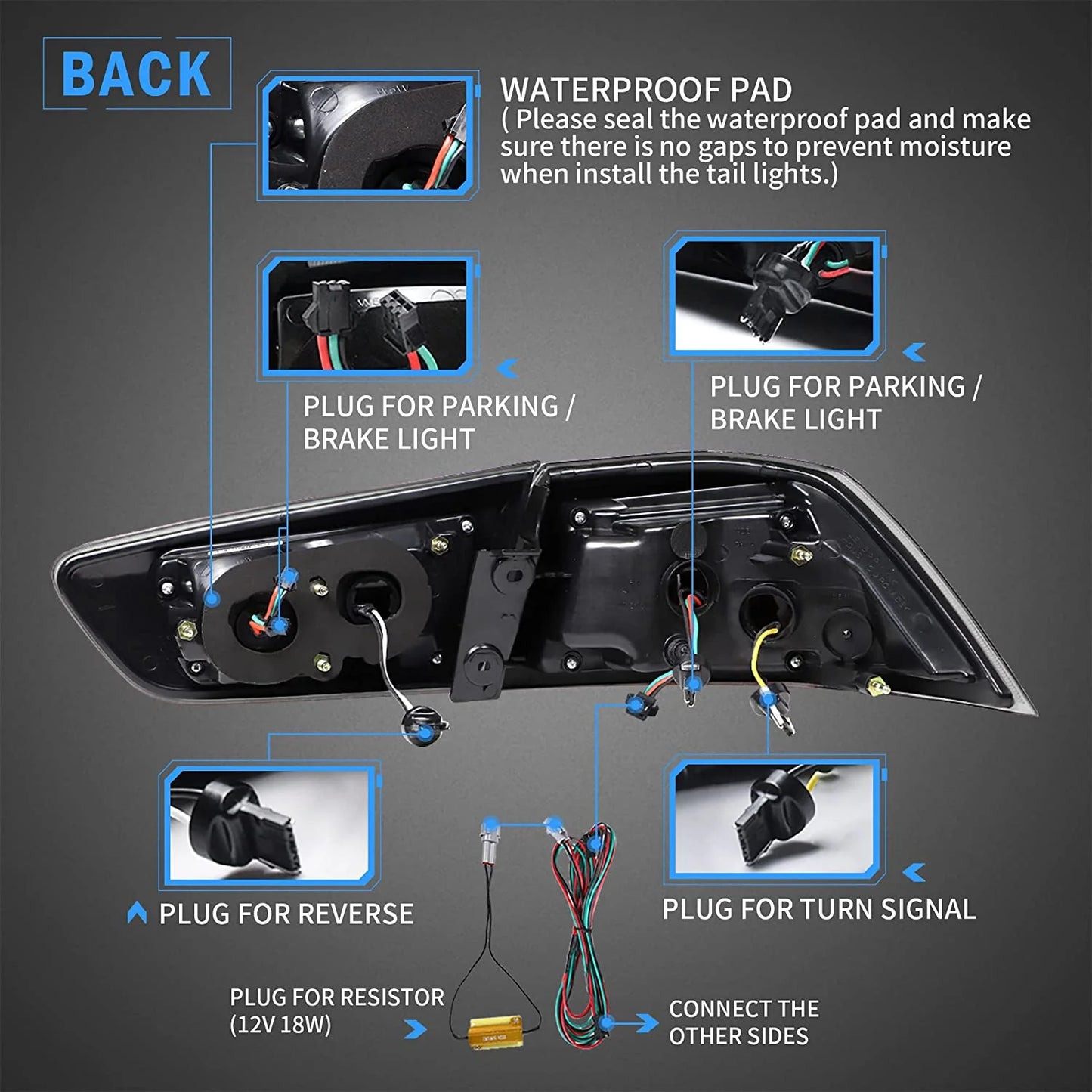 Luci posteriori a LED per Mitsubishi Lancer ed EVO X 2008-2021 (non adatte a Sportback/fortis/io) con animazione dinamica